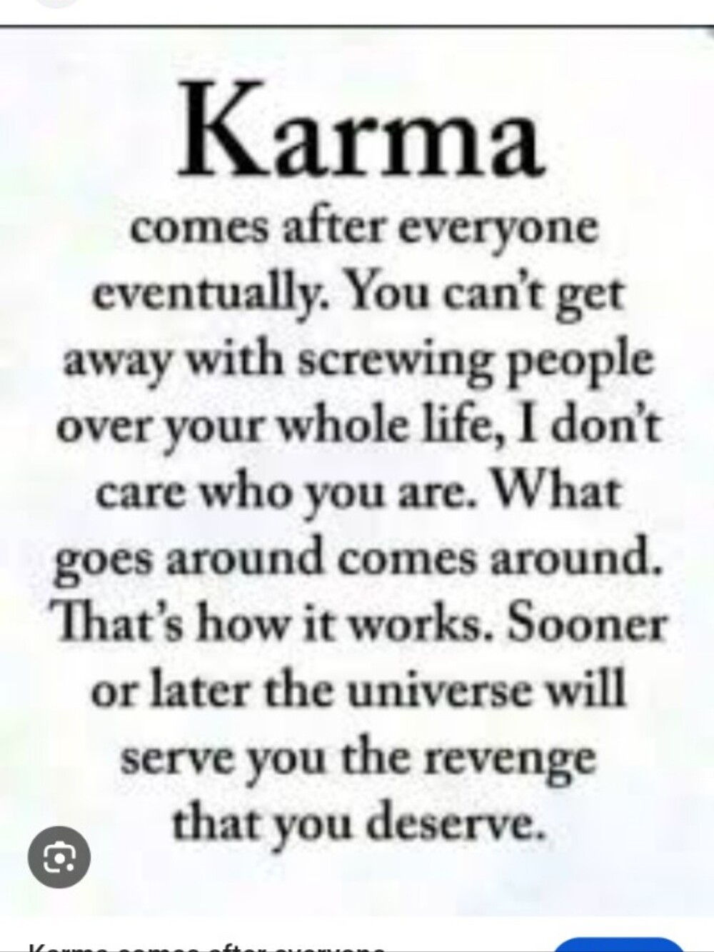 Karma Quote Wall Art Print - Black Text on White